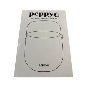 Peppy Co. LED Light Therapy Mask 2.0 - One Size - White/Rose Gold